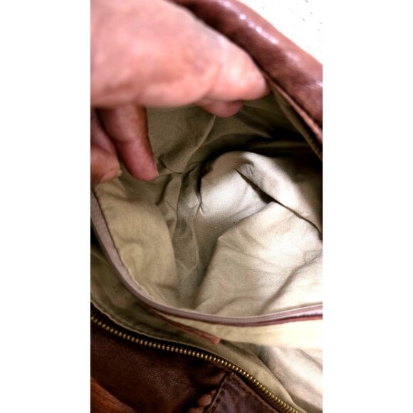 Hobo International Brown Leather Shoulder Bag With Fringe Detail & Interior Pock - Picture 7 of 9